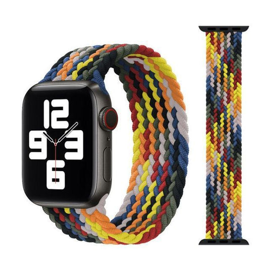 Elastic Nylon Braided Pattern Watch Wristband