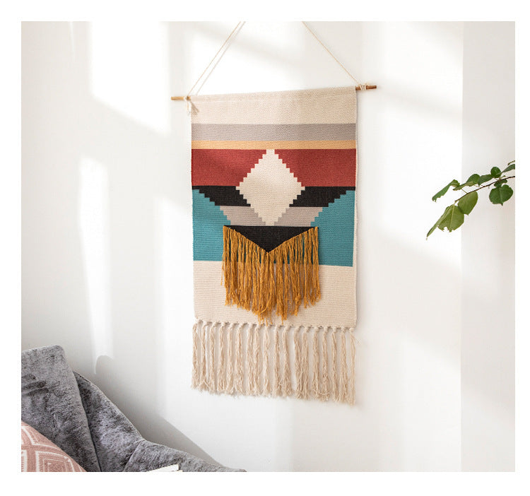 Decorative Wall Hanging With Fabric In The Living Room