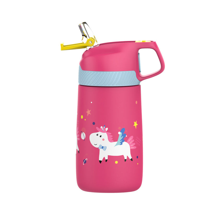 Children's Vacuum Kettle Cute Dinosaur Drawing Thermos