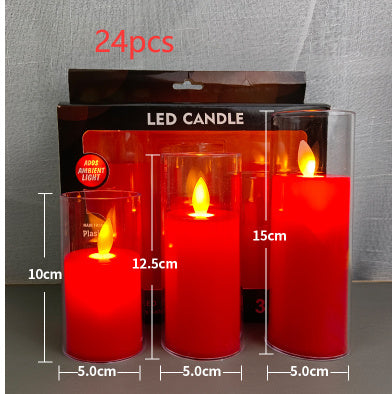 Electric Candle Lamp Led Simulation With Cup Home Decor