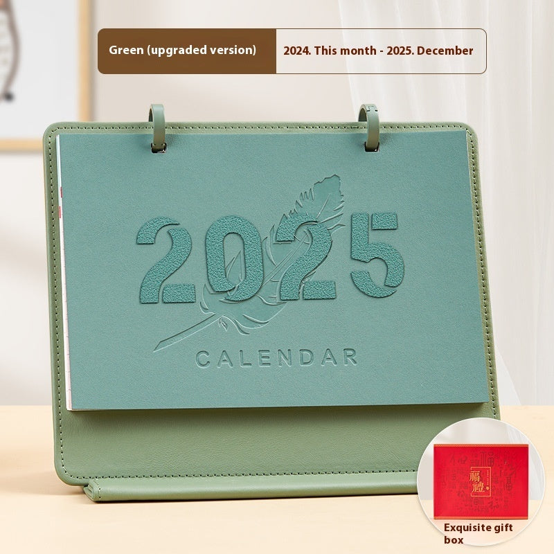 2025 Creative Magnetic Leather Frame Desk Calendar