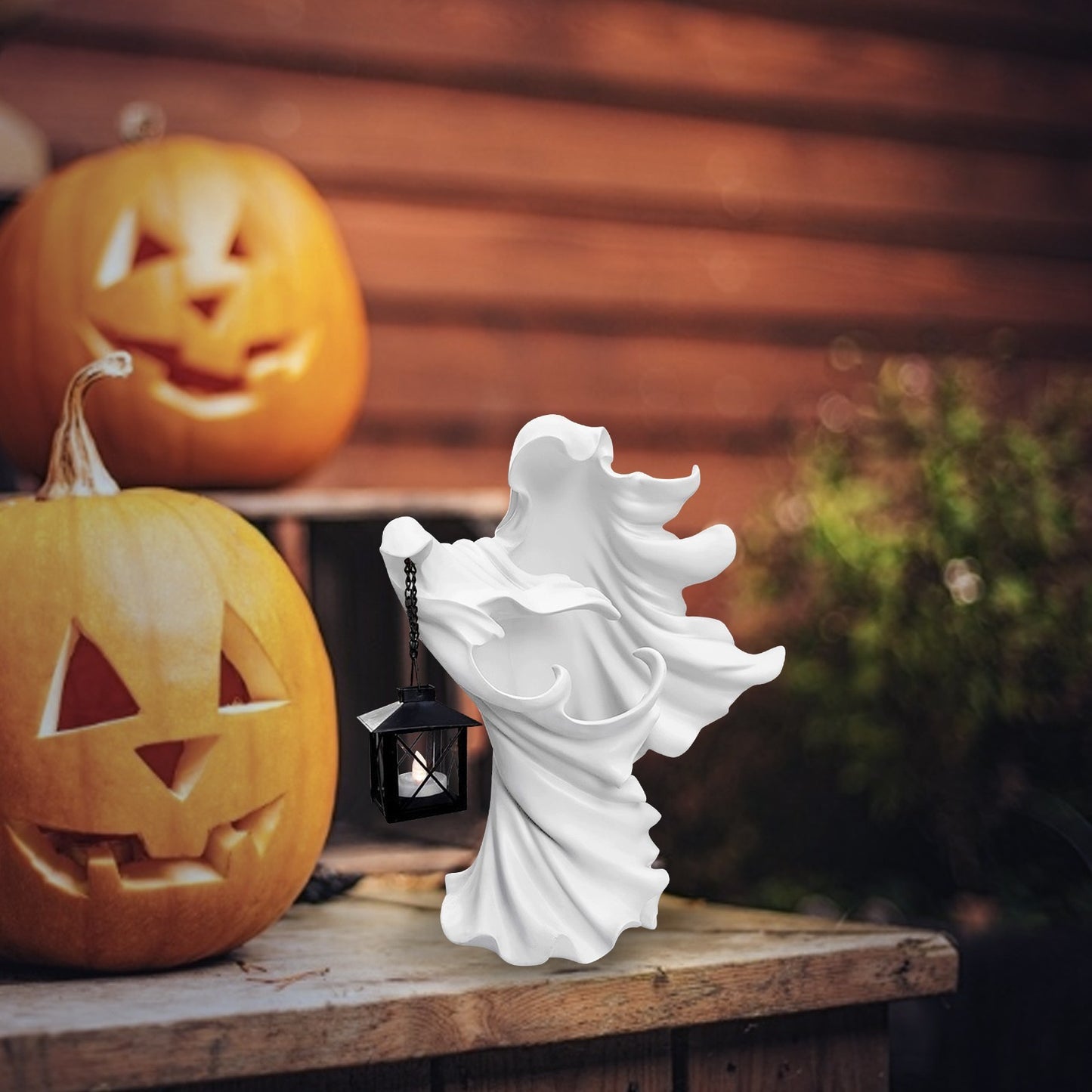 Faceless Ghost Sculpture Halloween Ghoul Resin Sculpture Decoration Party Decoration For Home Decor