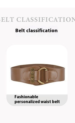 Three Button Waist Belt With Personalized Decorative Needle Buckle