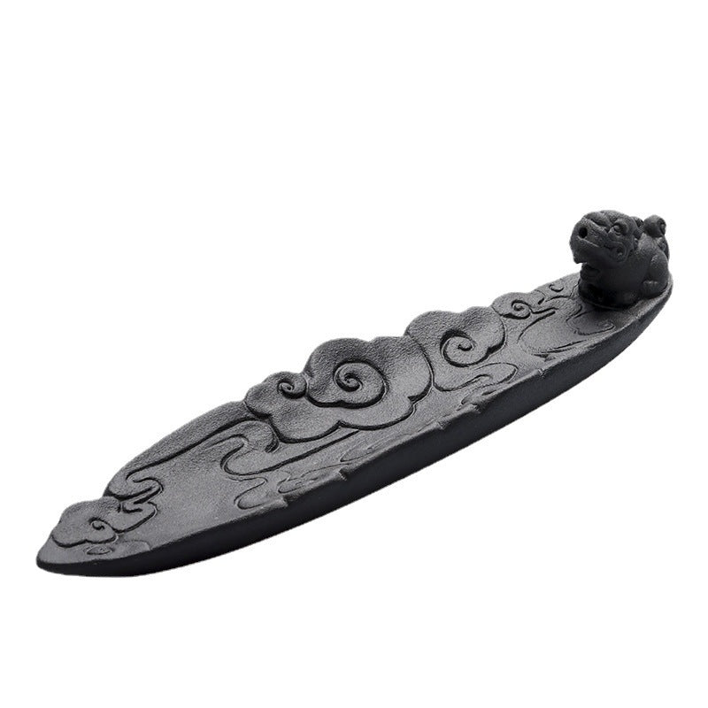 Home Ceramic Decor Incense Stick Holder Aromatherapy Censer Auspicious Clouds Incense Burner  Office Teahouse Ornament