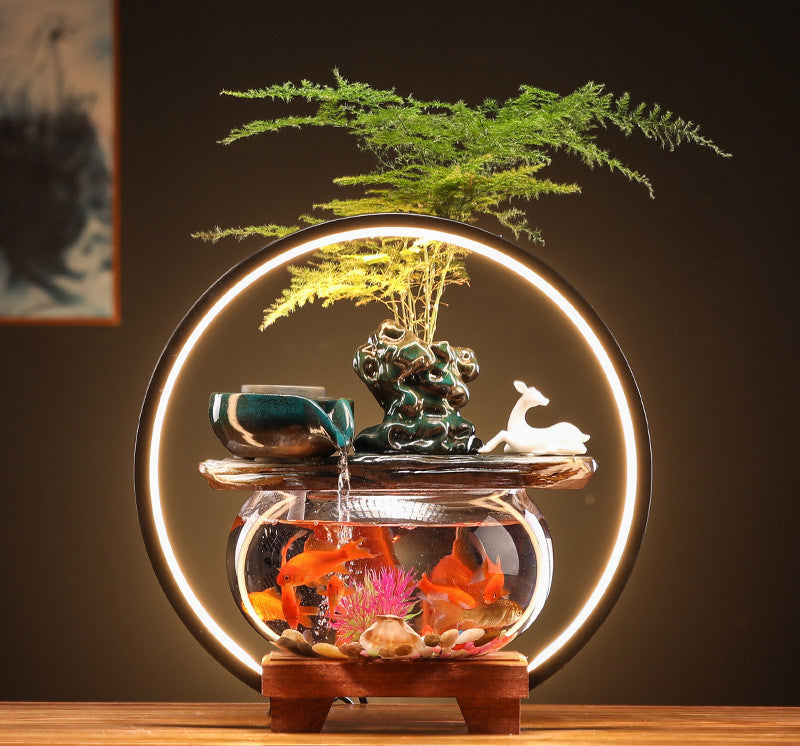 Household Fortune Fish Tank Mini Fish Basin