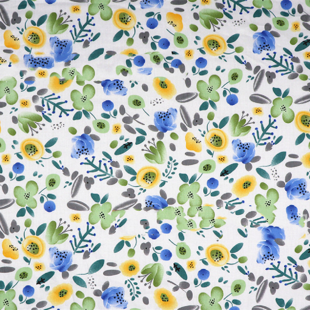 Pure Cotton Garden Floral Fabric