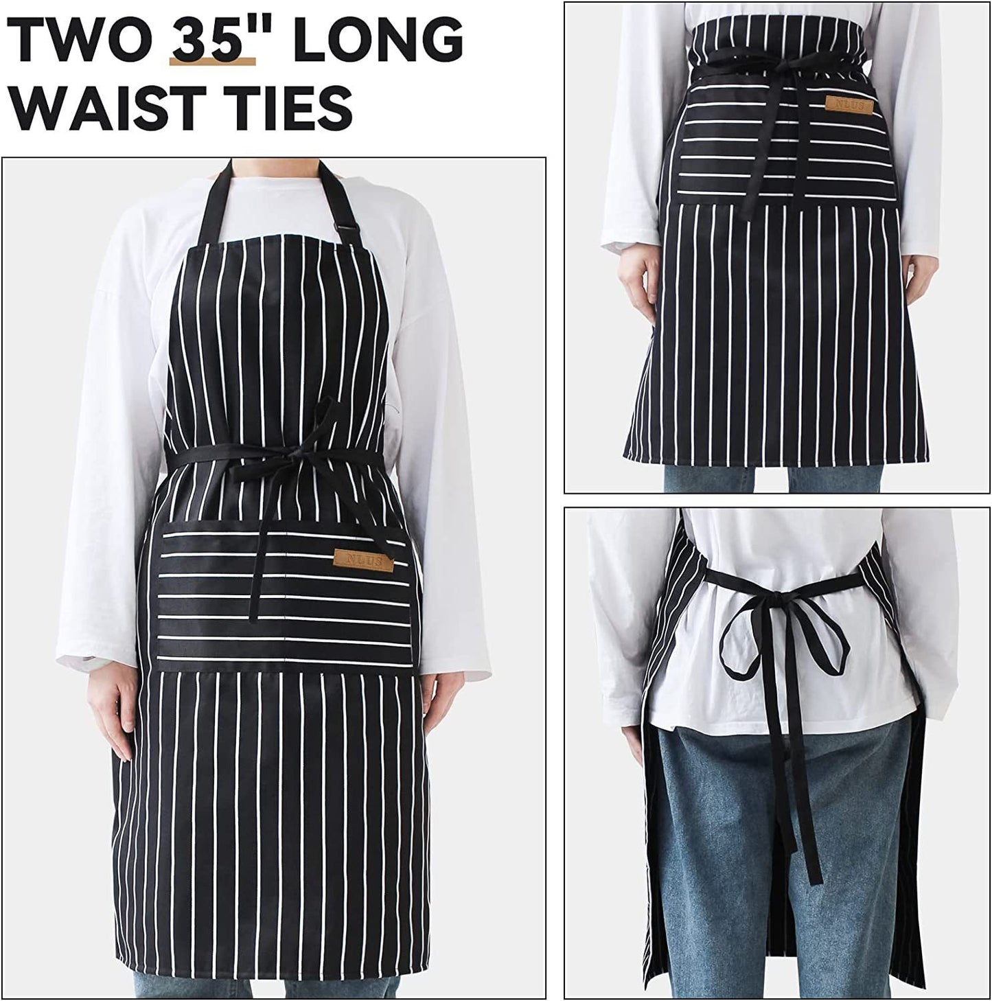 Halter Striped Polyester Restaurant Gardening Apron