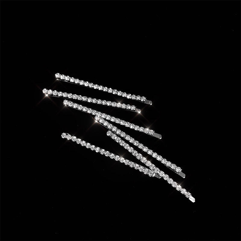 Rhinestone Hair Clip Bar Shaped Clip