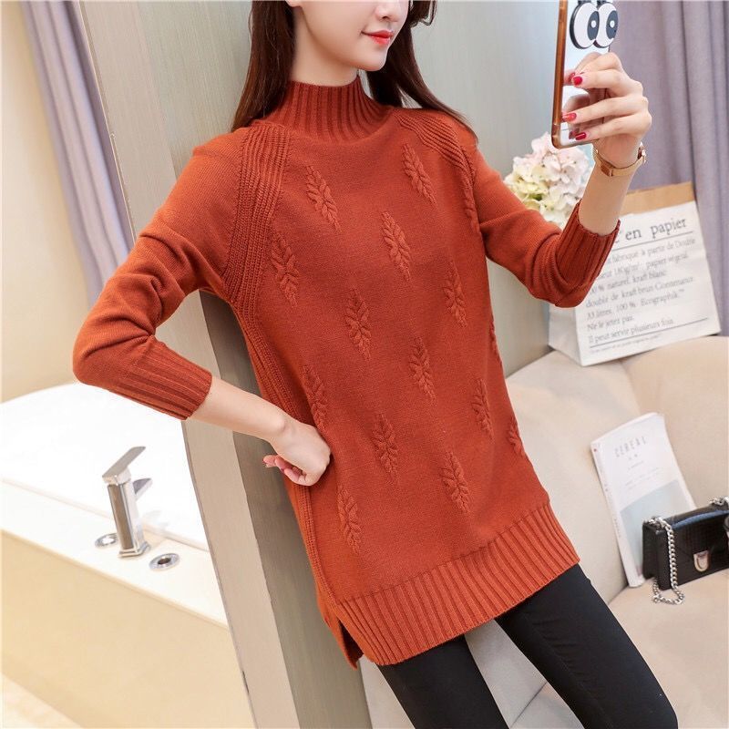 Women's Sweater Mid-length Loose Korean-style Thick Bottoming Shirt