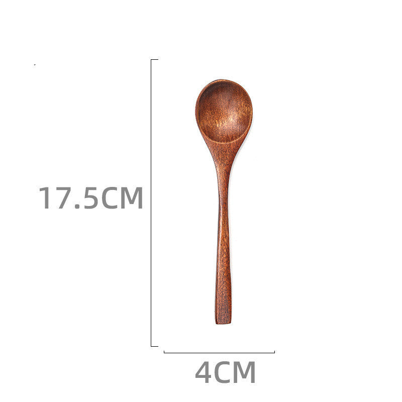 Japanese Style Wooden Long Handle Soup Instant Noodle Spoon