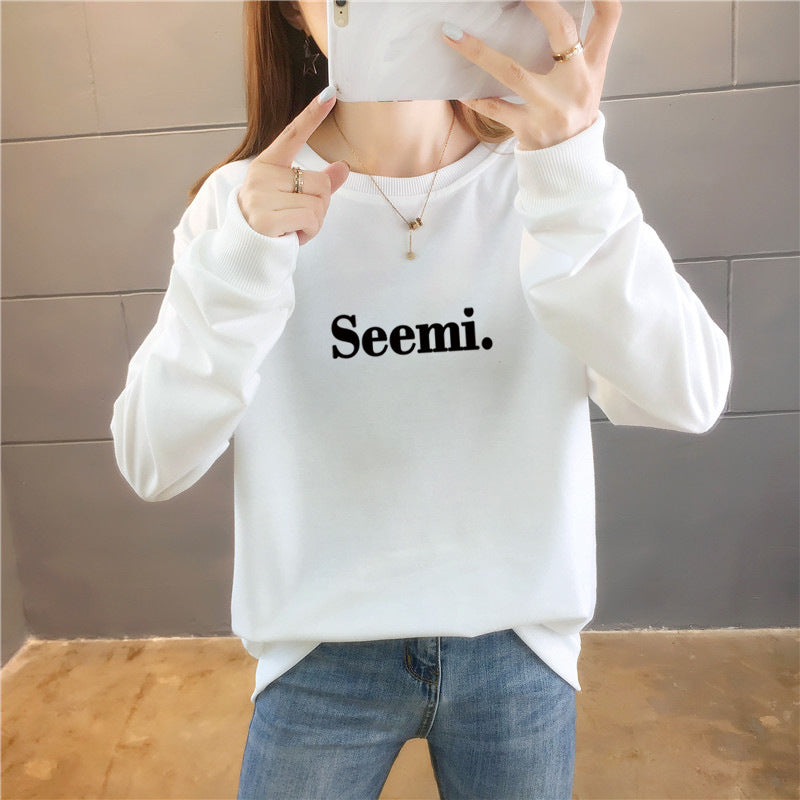 Thin Sweater Women's Round Neck Letter Jacket Plus Size Women's Clothing