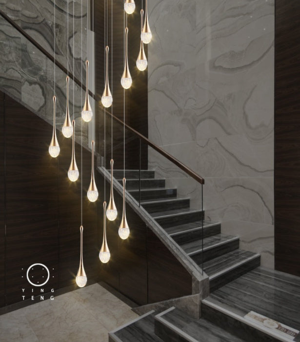 8-head Minimalist Staircase Chandelier