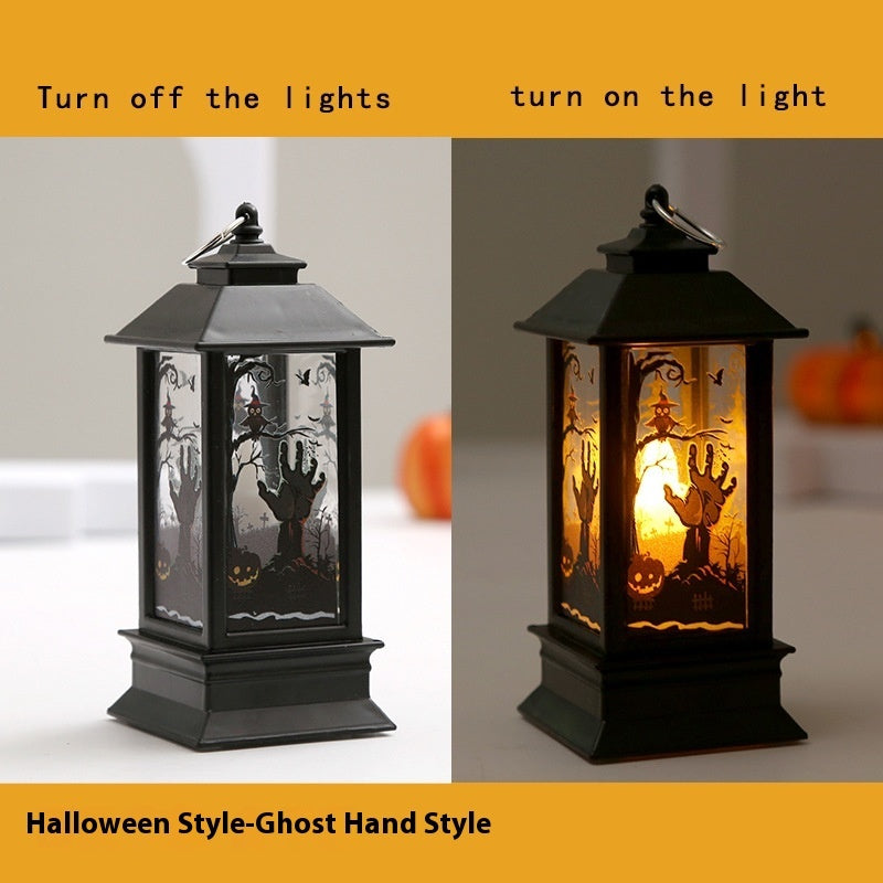 Halloween Pumpkin Lamp Ghost Festival Portable Storm Lantern